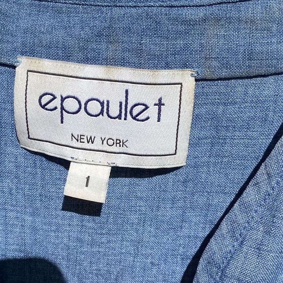 Denim tie summer loose fit blouse - Picture 3 of 3